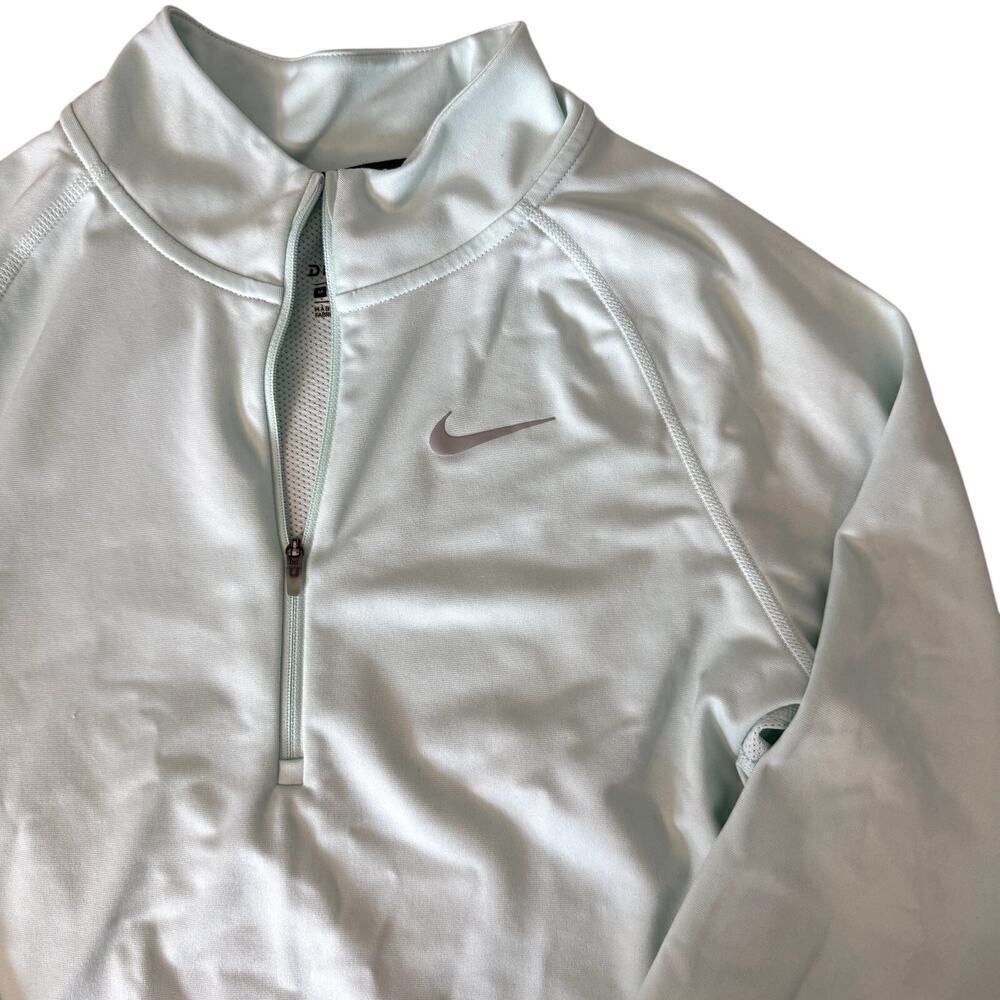 Nike Dri-Fit Running 1/4 Zip Pullover Layer Women's Size Medium Mint - Picture 2 of 4